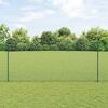 vidaXL Fence with Post Green 1.4 x 50 m Steel and PVC