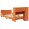 vidaXL Bed Frame without Mattress Wax Brown 100x200 cm Solid Wood Pine