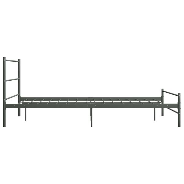 vidaXL Bed Frame without Mattress Grey Metal 120x200 cm
