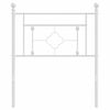 vidaXL Metal Headboard White 75 cm