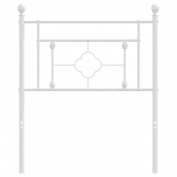 vidaXL Metal Headboard White 75 cm