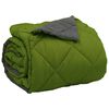 vidaXL Full Year Duvet Green and Anthracite 200 x 200 cm Microfiber