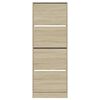 vidaXL Shoe Cabinet Sonoma Oak 60x21x163.5 cm Engineered Wood