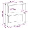 vidaXL Bookcase 3-Tier Grey Sonoma 60x30x80 cm Engineered Wood