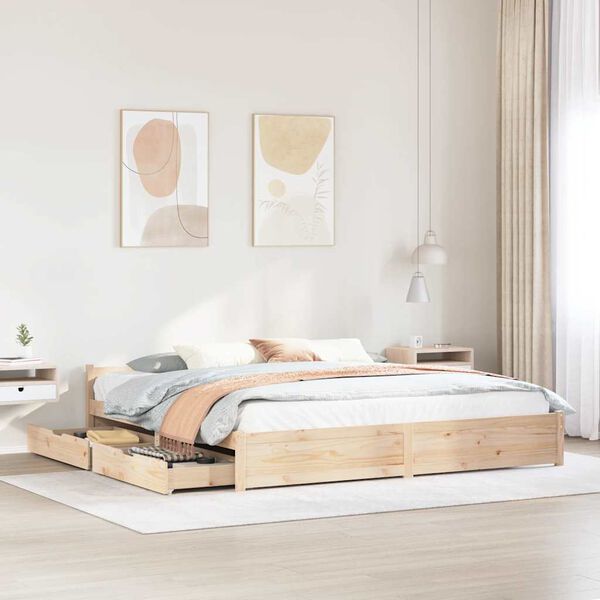 vidaXL Bed Frame without Mattress 160x200 cm Solid Wood Pine