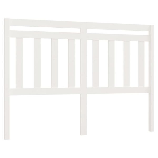 vidaXL Bed Headboard White 140x4x100 cm Solid Wood Pine