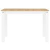 vidaXL Dining Table Panama White 112x60x75 cm Solid Wood Pine