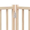 vidaXL Dog Gate with Door Foldable 8 Panels 640 cm Poplar Wood