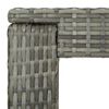 vidaXL 5 Piece Outdoor Bar Set with Armrest Poly Rattan Grey