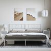 vidaXL Metal Bed Frame without Mattress with Headboard White 183x213cm