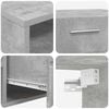 vidaXL TV Cabinet Set with Drawer FLORIN Concrete Grey Engineered Wood