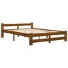 vidaXL Bed Frame without Mattress Honey Brown Solid Pine Wood 160x200cm