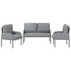vidaXL Sofa Sets 3 pcs Light Grey 115 x 56 x 80 cm Plywood