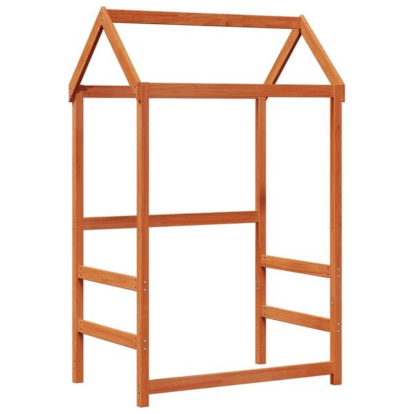 vidaXL Day Bed Set 3 pcs Wax Brown Solid Pine Wood