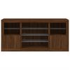 vidaXL Sideboard with LED Lights Brown Oak 142.5x37x67 cm