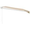 vidaXL Retractable Awning Yellow and White 4.5x3 m Fabric and Aluminium