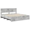 vidaXL Bed Frame Concrete Grey 180 x 200 cm Engineered Wood