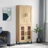 vidaXL Highboard Sonoma Oak 69.5x34x180 cm Engineered Wood