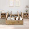 vidaXL Storage Bed Frame Artisan Oak 120 x 190 cm Engineered Wood