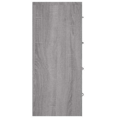 vidaXL Sideboard with 4 Drawers 60x30.5x71 cm Grey Sonoma