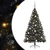 vidaXL Artificial Pre-lit Christmas Tree Black 180 cm PVC