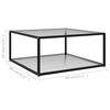 vidaXL Coffee Table Transparent 80x80x35 cm Tempered Glass
