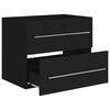 vidaXL Sink Cabinet Black 60x38.5x48 cm Engineered Wood