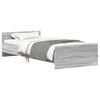 vidaXL Bed Frame without Mattress Grey Sonoma 75x190 cm Engineered Wood