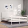 vidaXL Bed Frame without Mattress White 160x200 cm Solid Wood