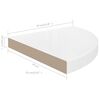 vidaXL Floating Corner Shelves 2 pcs High Gloss White 35x35x3.8 cm MDF