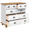 vidaXL Chest of Drawer ASKIM White 91 x 40 x 79 cm Solid Pine wood