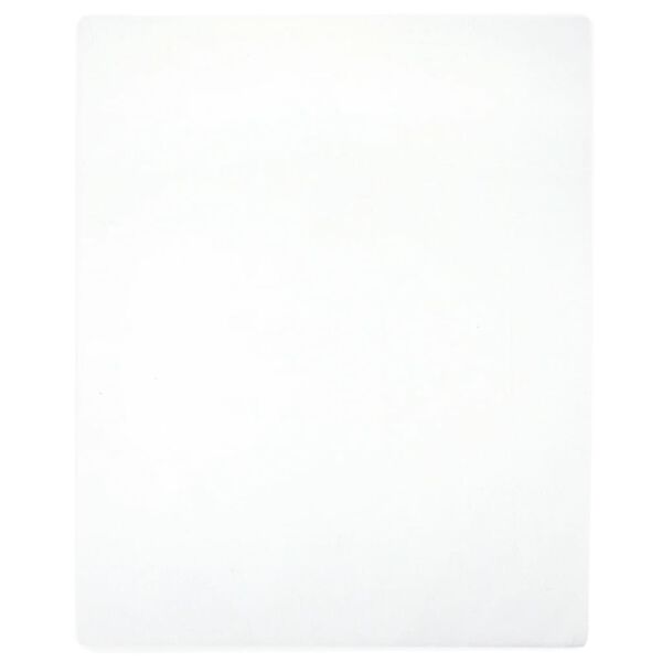 vidaXL Jersey Fitted Sheet White 160x200 cm Cotton