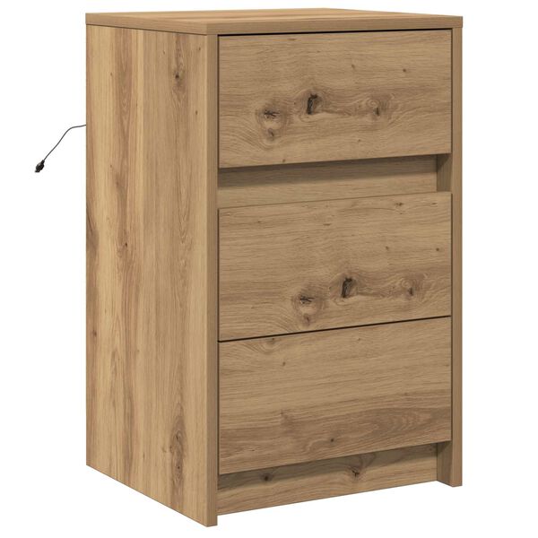 vidaXL Bedside Cabinet Artisan Oak 38 x 34 x 61 cm Engineered wood