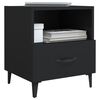 vidaXL Bedside Cabinet Black Engineered Wood