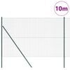 vidaXL Fence Post Green 10 x 1.5 m (16 x 16 mm mesh) Steel and PVC
