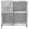 vidaXL Record Cabinet Concrete Grey 84.5x38x89 cm Engineered Wood