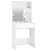 vidaXL Dressing Table with LED High Gloss White 60x40x140 cm
