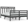 vidaXL Bed Frame without Mattress Grey 140x190 cm Solid Wood