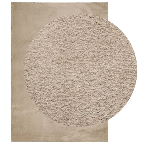 vidaXL Rug HUARTE Short Pile Soft and Washable Sand 160x230 cm