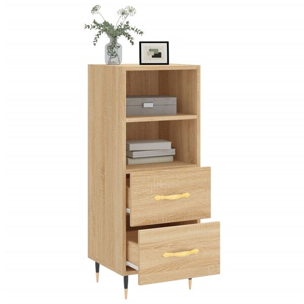 vidaXL Sideboard Sonoma Oak 34.5x34x90 cm Engineered Wood