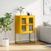 vidaXL Highboard Mustard Yellow 68x39x107 cm Steel