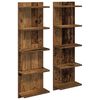 vidaXL Wall Shelf 2 pcs Old Wood 30 x 15 x 100 cm Engineered Wood