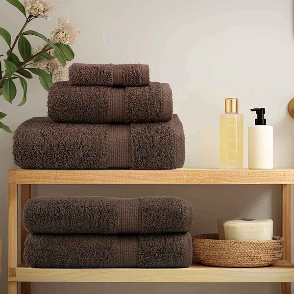 vidaXL Washcloths SOLUND Brown Cotton