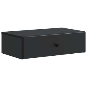 vidaXL Wall-Mounted Side Table Black 59 x 34.5 x 17 cm Engineered Wood