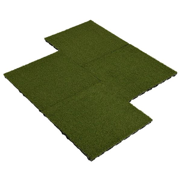 vidaXL Artificial Grass Tiles 4 pcs 50x50x2.5 cm Rubber