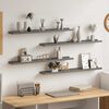 vidaXL Wall Shelves 4 pcs Grey 80x9x3 cm