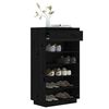 vidaXL Shoe Cabinet Black 60x34x105 cm Solid Wood Pine