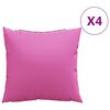 vidaXL Scatter Pillows Plain 4 pcs Pink 60 x 60 cm Polyester Farbic