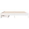 vidaXL Bed Frame without Mattress White 180x200 cm Super King Solid Wood Pine