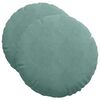 vidaXL Seat Cushions 2 pcs Sea Green Ø 50 x 19 cm Velvet